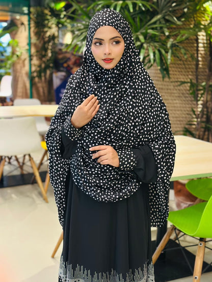 পার্টি কালেকশন বোরকা ও  হিজাব কম্বো সেট 🌸 - এস