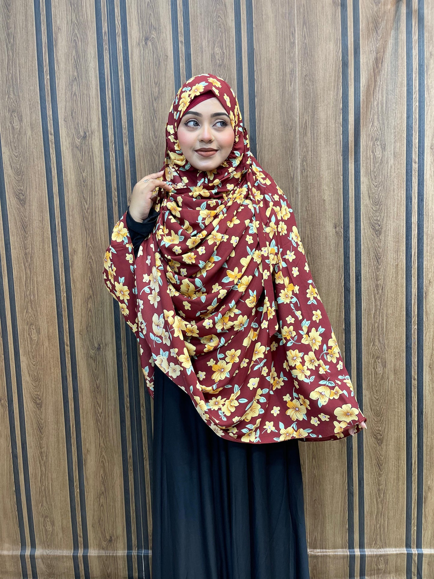 ফুল বডি কভারেজ জর্জেট হিজাব ( ফ্রি ইনার ক্যাপ)