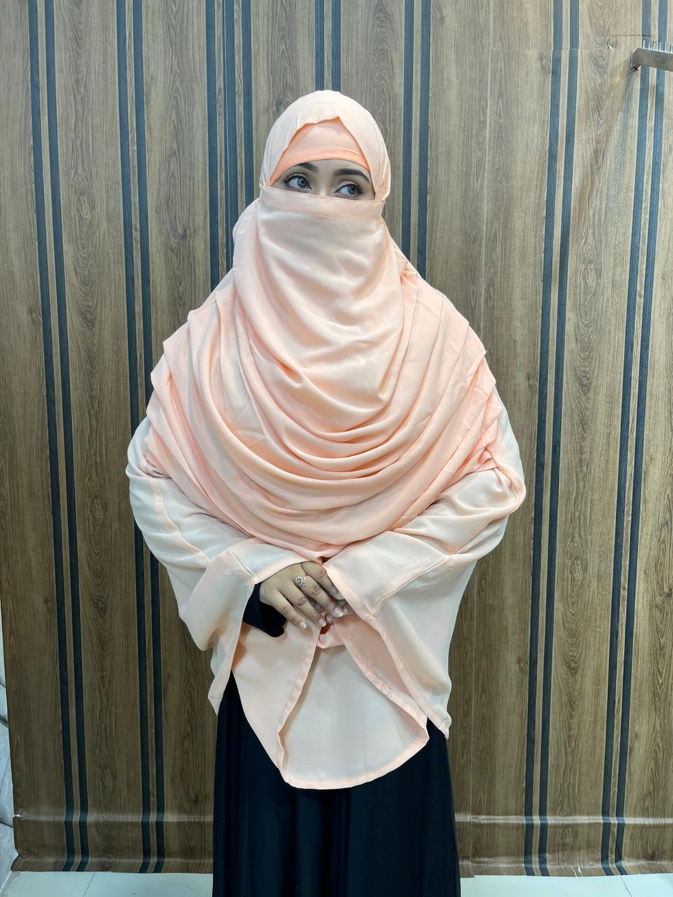 ফুল বডি কভারেজ জর্জেট হিজাব ( ফ্রি ইনার ক্যাপ)