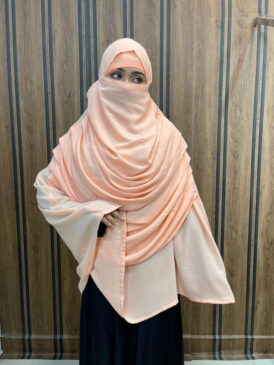 ফুল বডি কভারেজ জর্জেট হিজাব ( ফ্রি ইনার ক্যাপ)